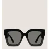TWO-TONE OVERSIZED SQUARE SUNGLASSES