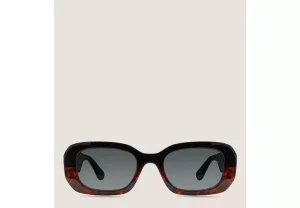 TWO-TONE RECTANGULAR SUNGLASSES